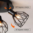 Industrial Adjustable Black Spotlight Ceiling Light