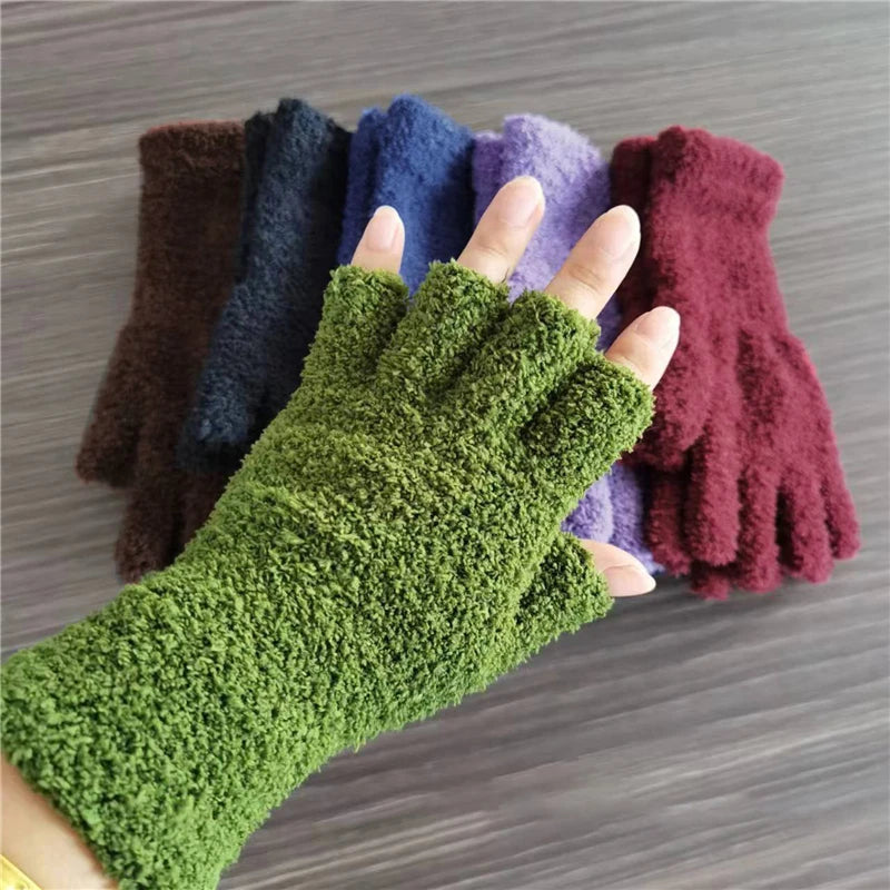 Knit Half Finger Gloves: Cold-Weather Comfort, Full Grip
