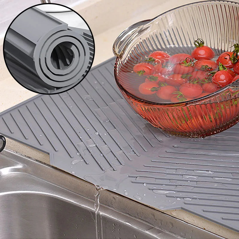 Silicone Dish Drying Mat: Tidy, Absorbent Countertop Upgrade