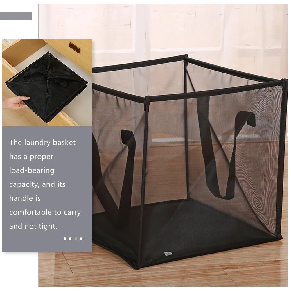 Foldable Mesh Laundry Hamper: Tidy Storage, Easy Fold-Away