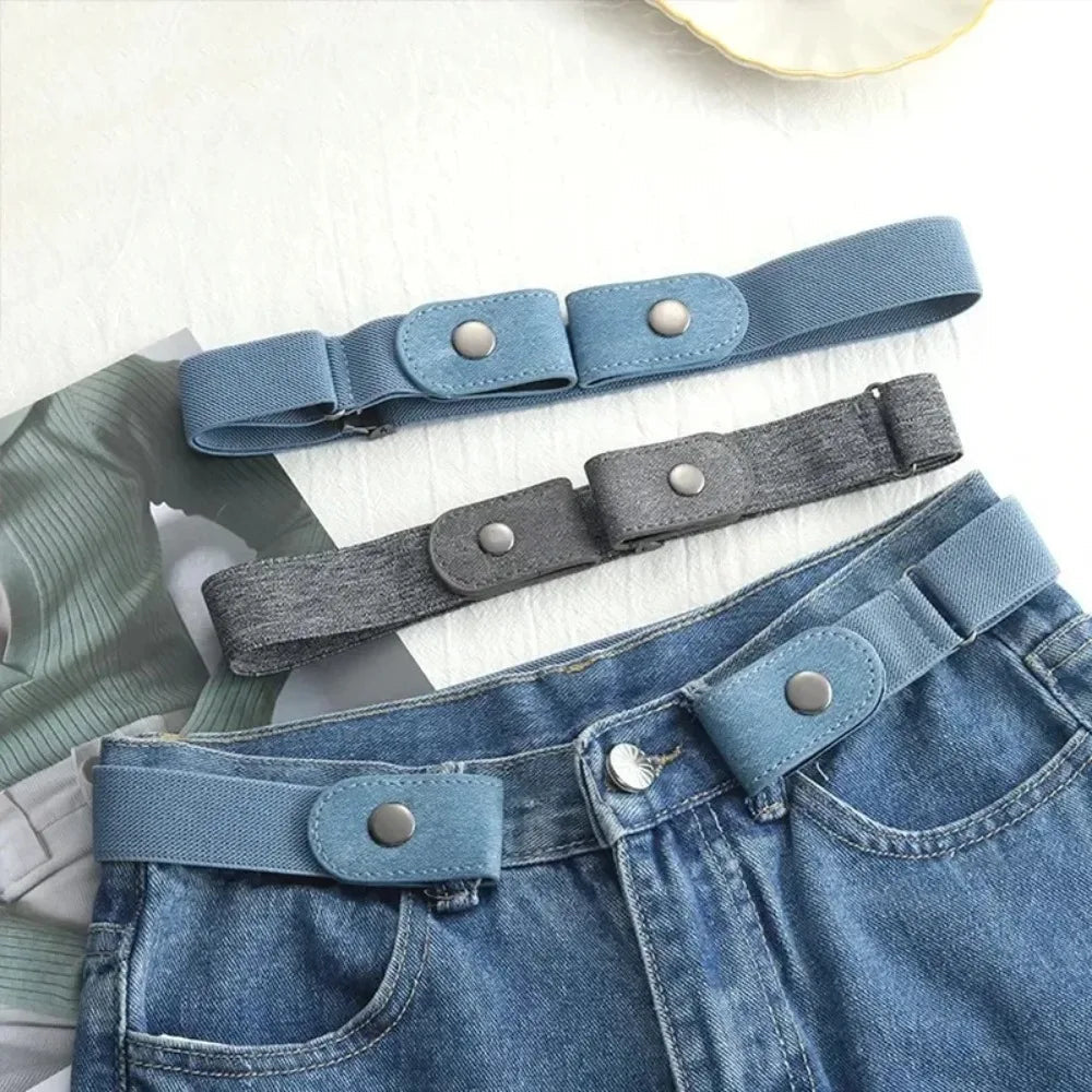 Elastic No-Buckle Belt: Comfortable, Invisible Fit