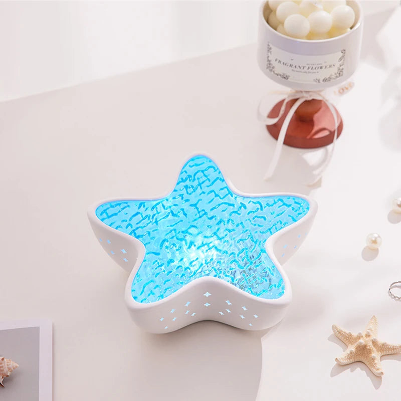 Starfish Ocean Wave Night Light Projector: Calming Bedroom Ambiance
