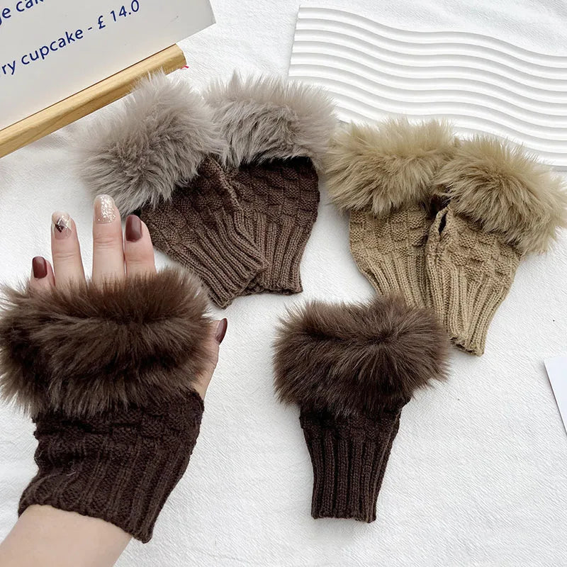Faux Fur Fingerless Gloves: Stylish Hand Warmers