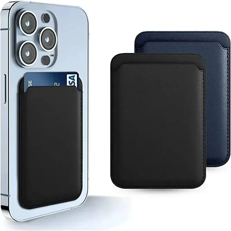 Magnetic Leather Card Holder for iPhone: Secure, Slim, Stylish