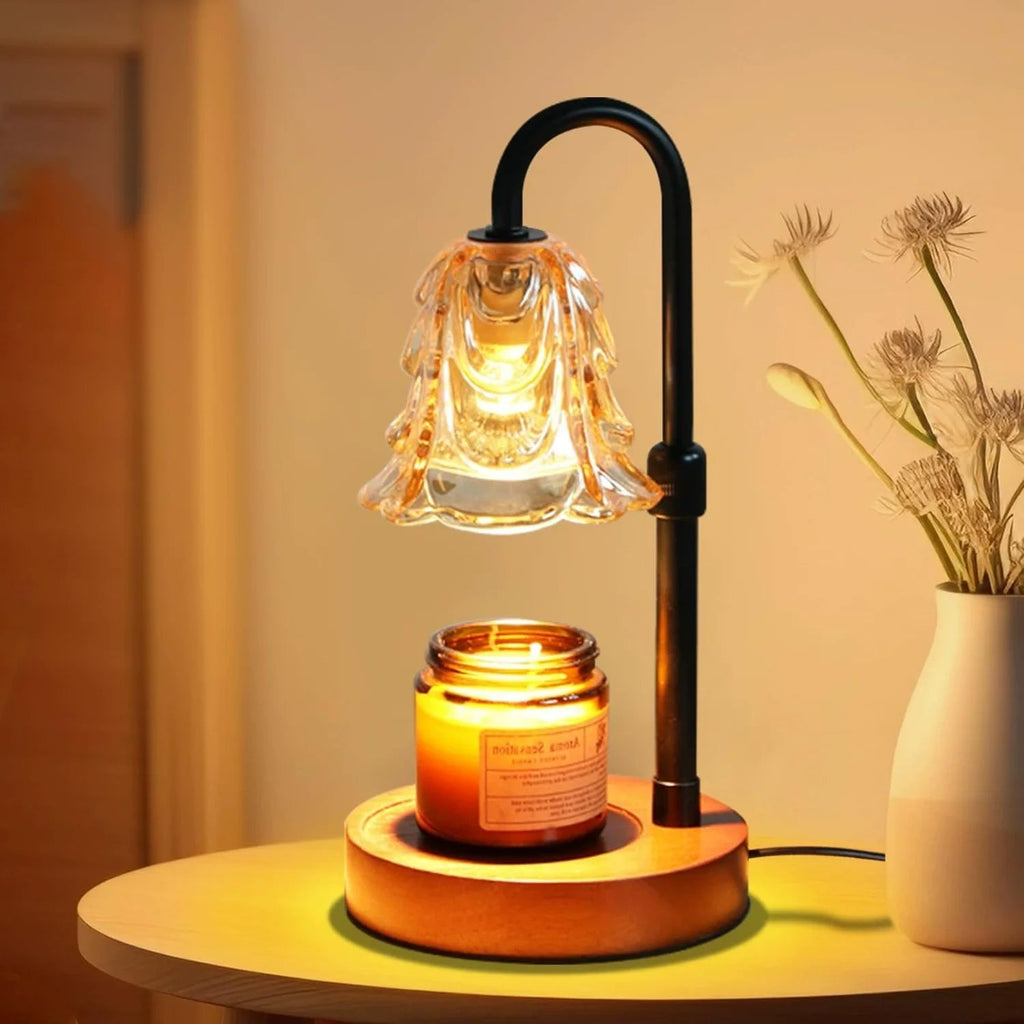 Flameless Flower Candle Warmer: Cozy Glow, No Flame Risk