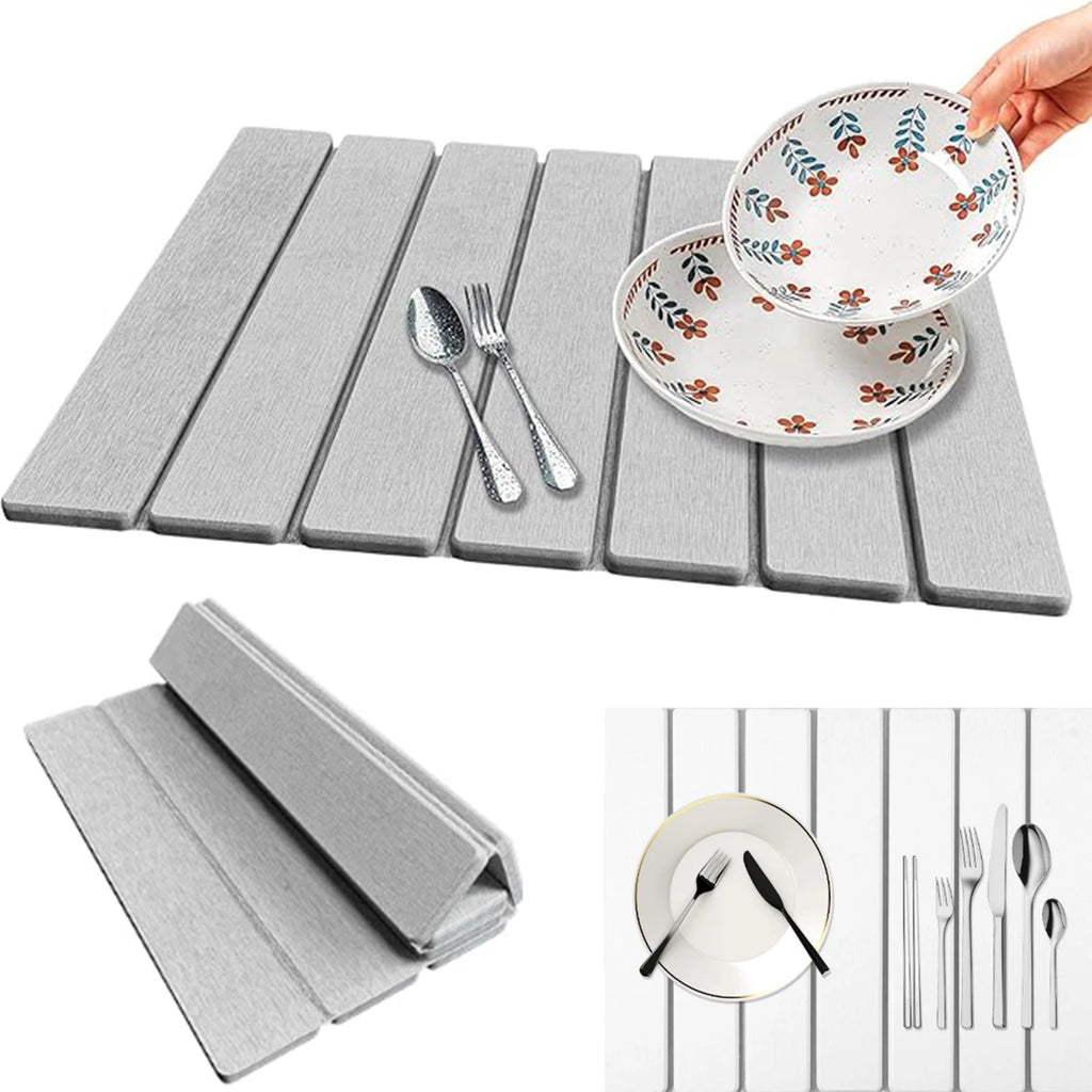 Diatomite Stone Dish Drying Mat: Fast-Dry Kitchen Counter Upgrade