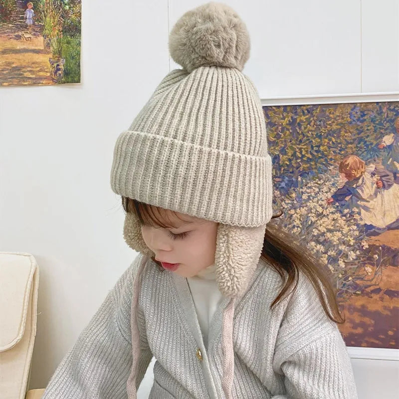 Kids Knit Beanie with Earflaps: Cozy Cold-Weather Cover