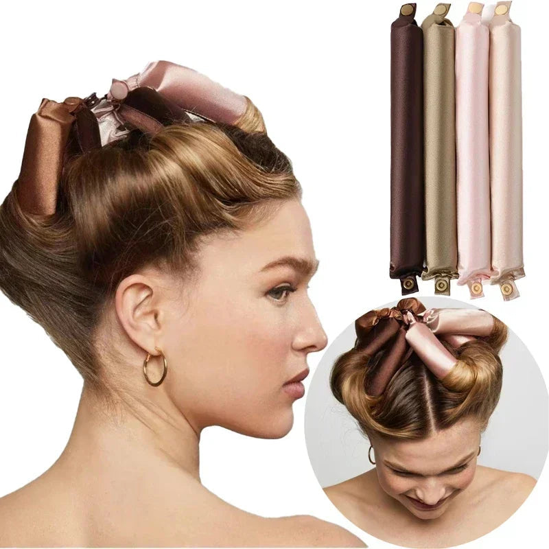 Satin Headband Heatless Hair Curler: Damage-Free Curls Overnight