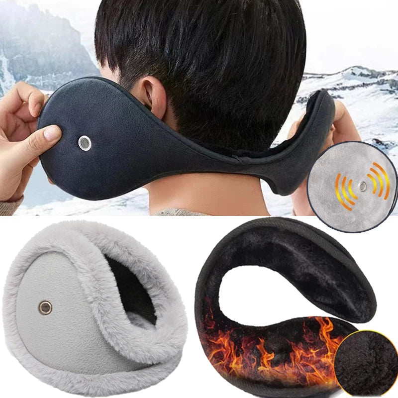 Plush Winter Ear Muffs with Earpiece: Cold Protection, Clear Calls