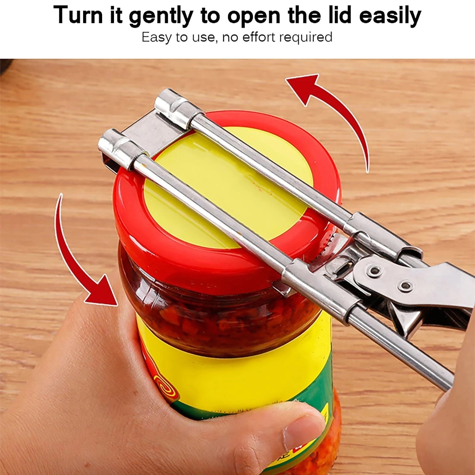 Adjustable Stainless Steel Jar Opener: Tackle Stubborn Lids Easily