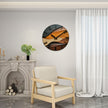 Nordic Faux Wood Round Wall Clock