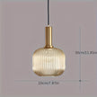 Modern Striped Glass Pendant Light