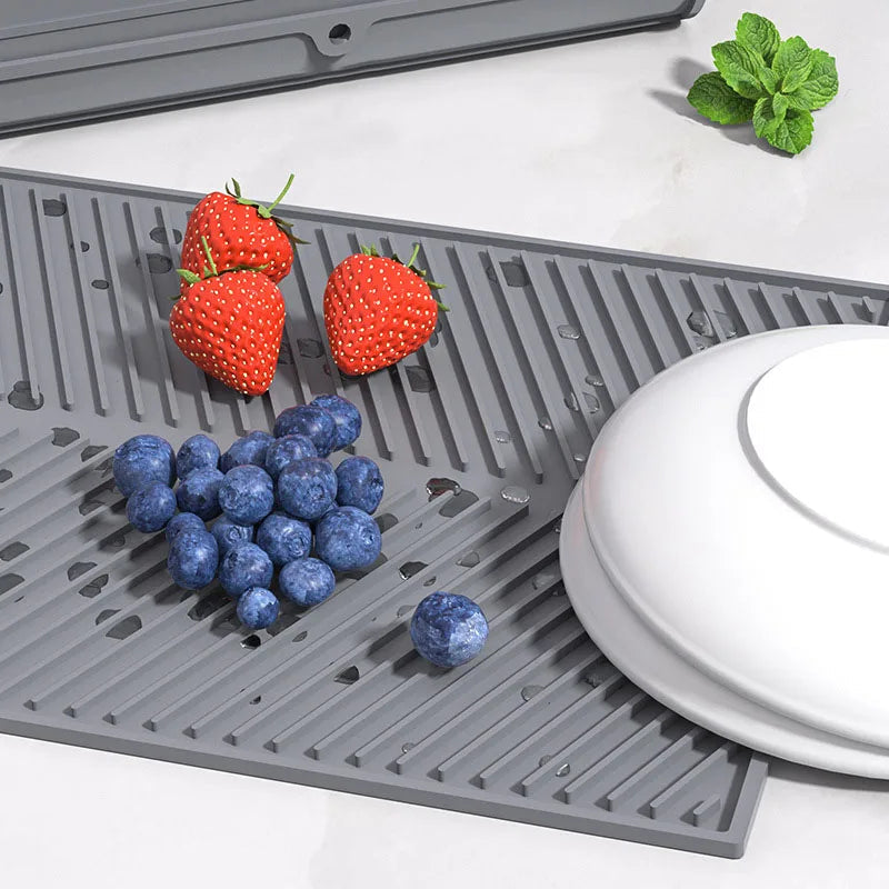 Silicone Dish Drying Mat: Tidy, Absorbent Countertop Upgrade