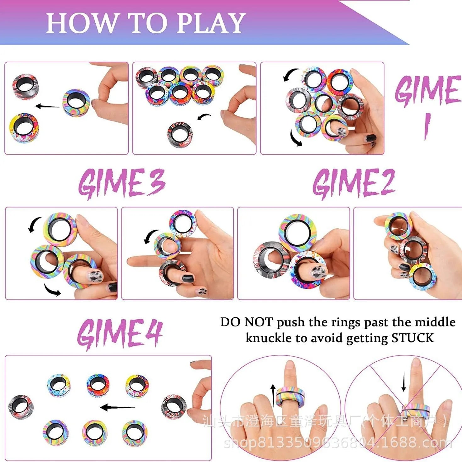 Magnetic Fidget Ring Spinner Set: Compact Stress Relief On the Go