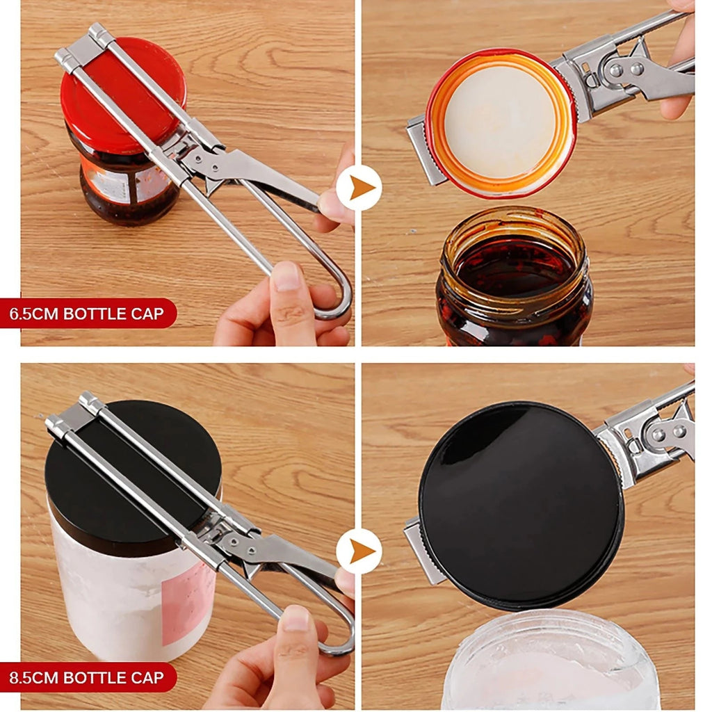 Adjustable Stainless Steel Jar Opener: Tackle Stubborn Lids Easily
