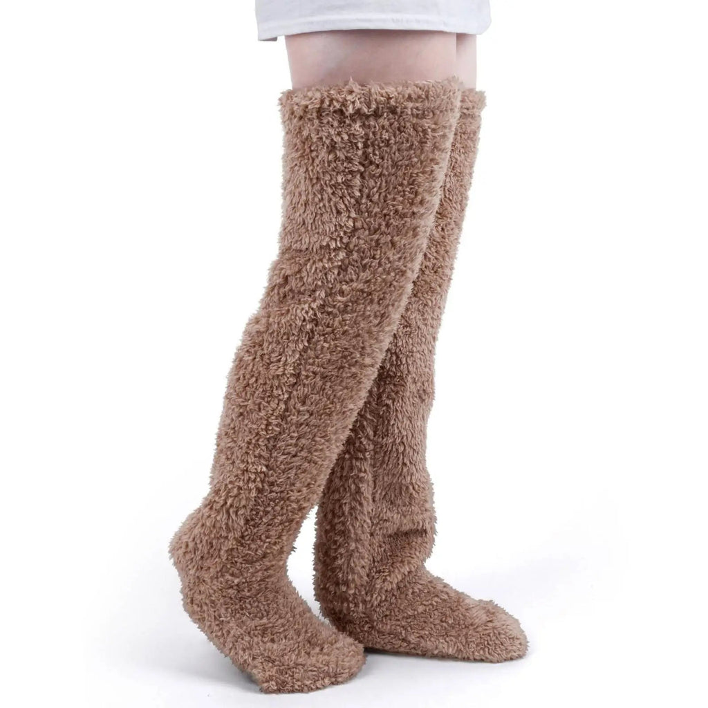 Thigh High Fuzzy Socks: Ultra Plush Warmth