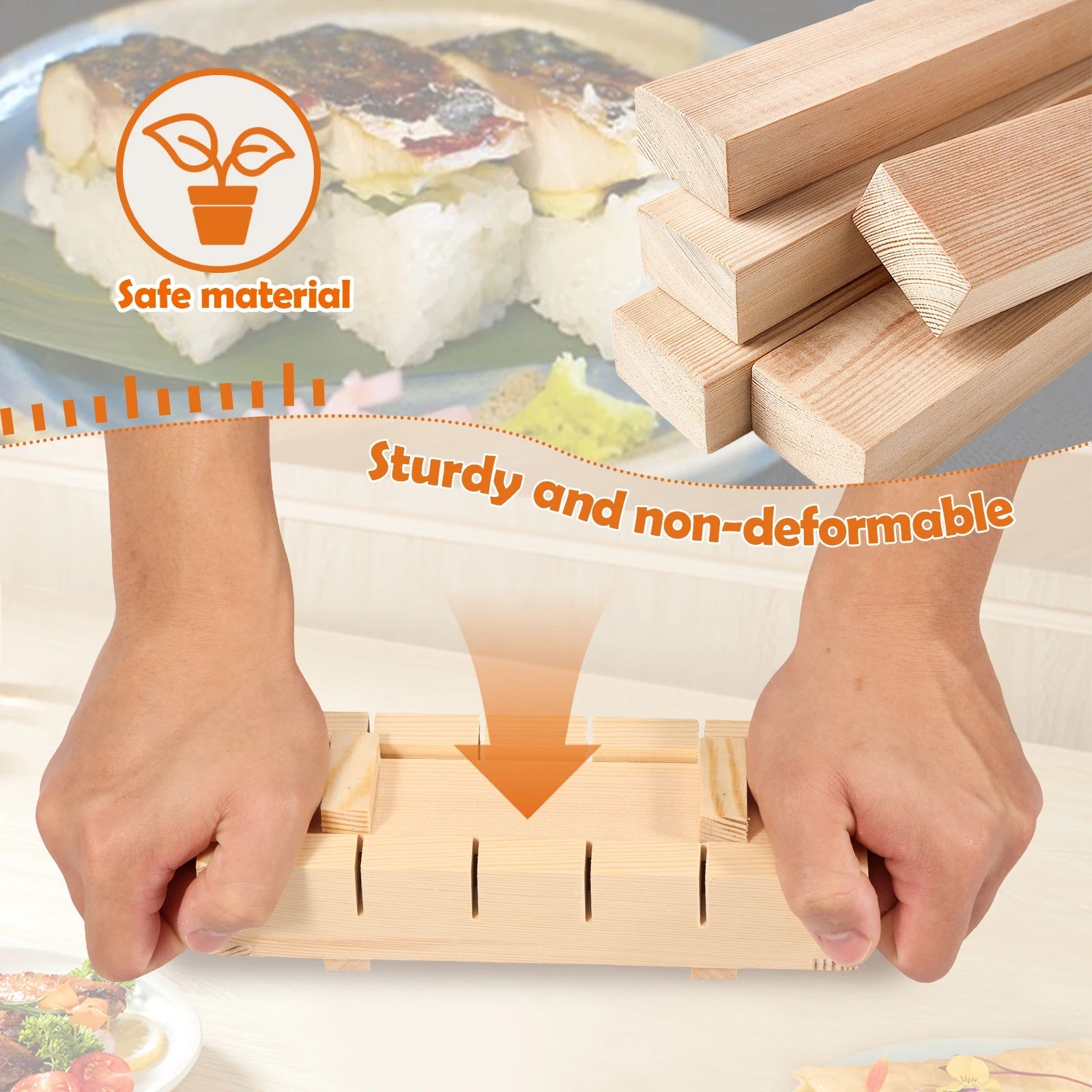 Wooden Sushi Maker Press Mold: Restaurant-Style Rolls at Home