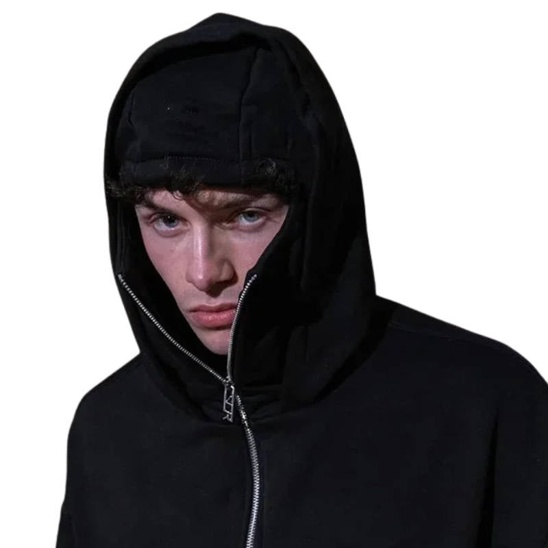 Full Zip Balaclava Hoodie: Face Coverage in the Cold Wind