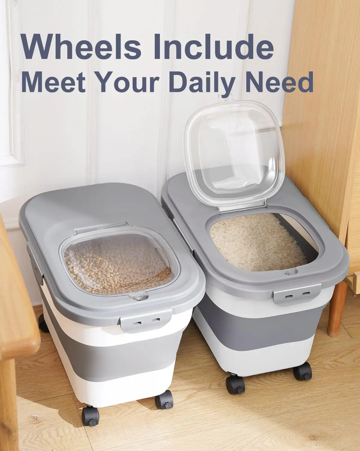 Foldable Food Storage Container: Space-Saving Pantry Organization