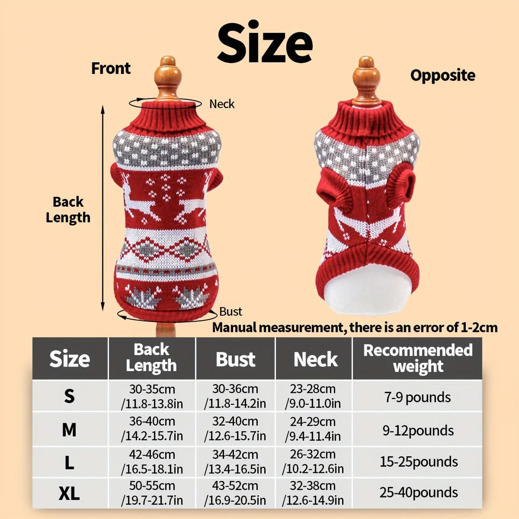 Knitted Dog Christmas Sweater: Festive Warmth for Small Pets