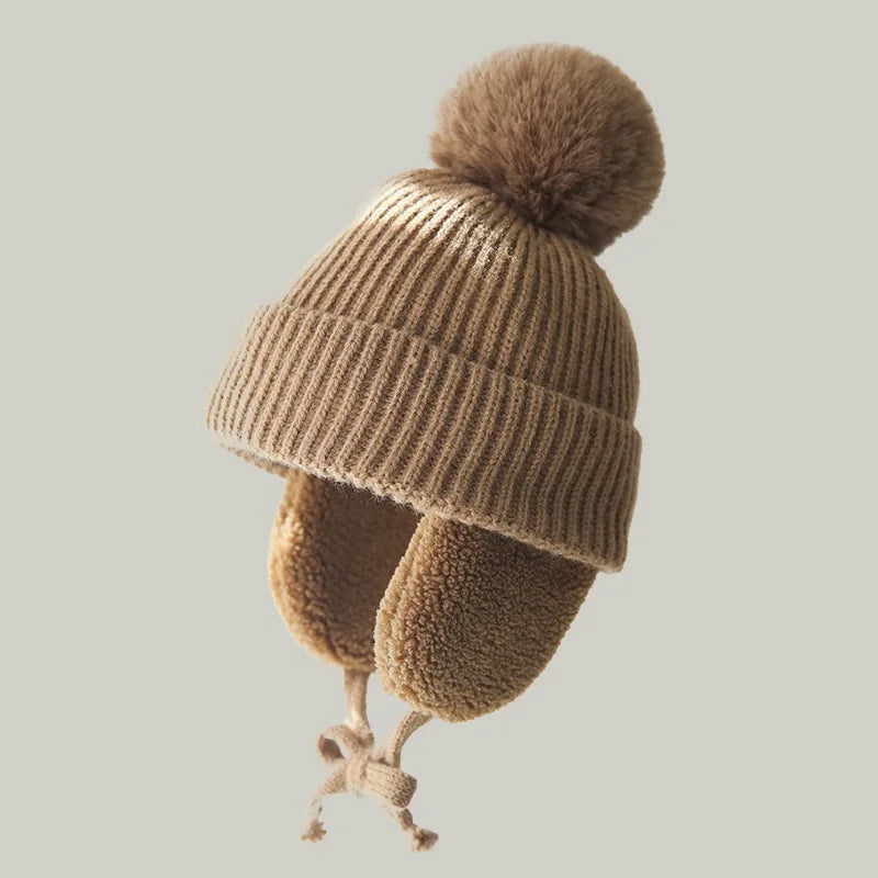 Kids Knit Beanie with Earflaps: Cozy Cold-Weather Cover