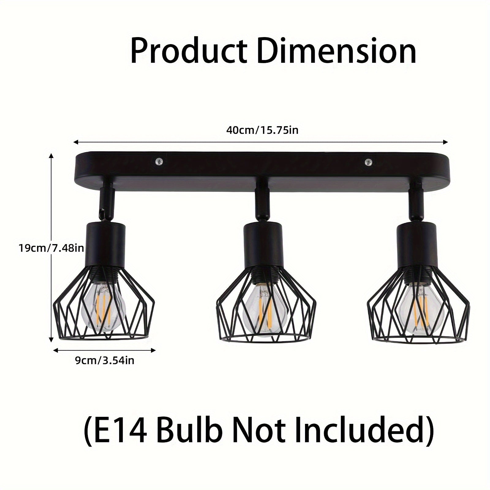 Vintage 3-Light Ceiling Spotlight