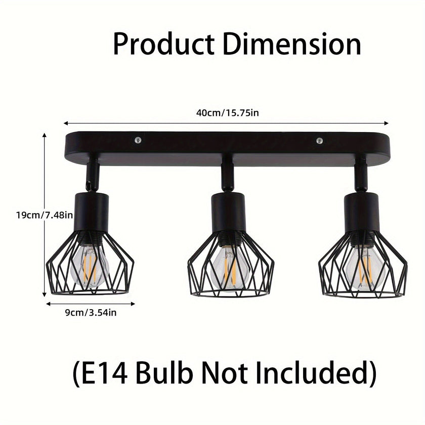Vintage 3-Light Ceiling Spotlight
