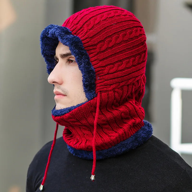 Winter Knit Balaclava with Scarf: Full Cold-Weather Coverage