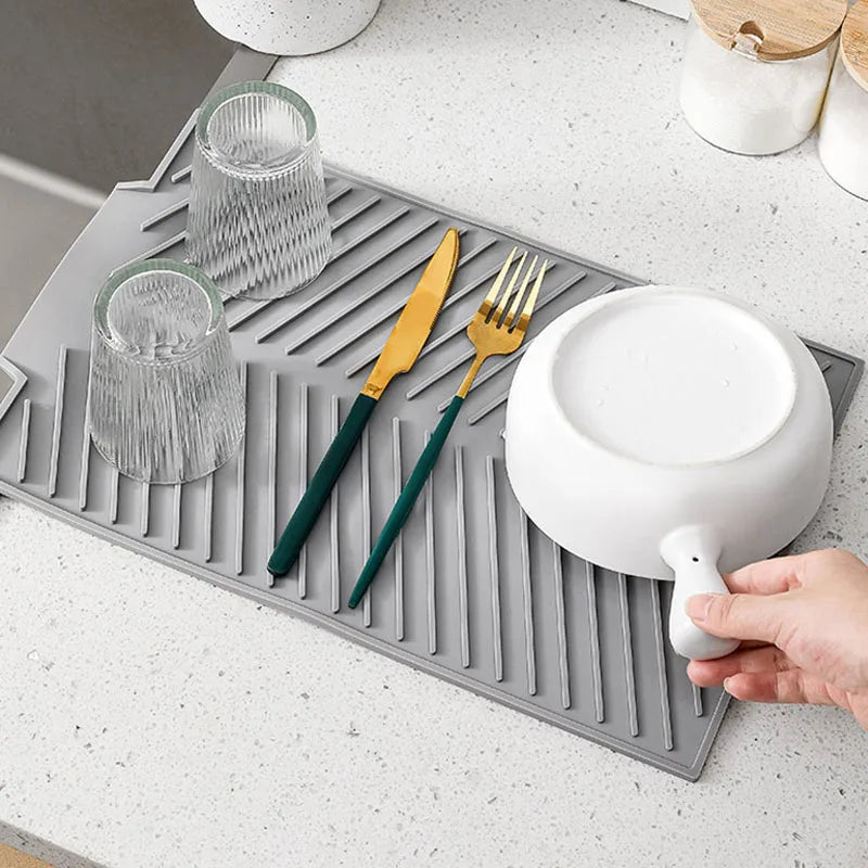 Silicone Dish Drying Mat: Tidy, Absorbent Countertop Upgrade