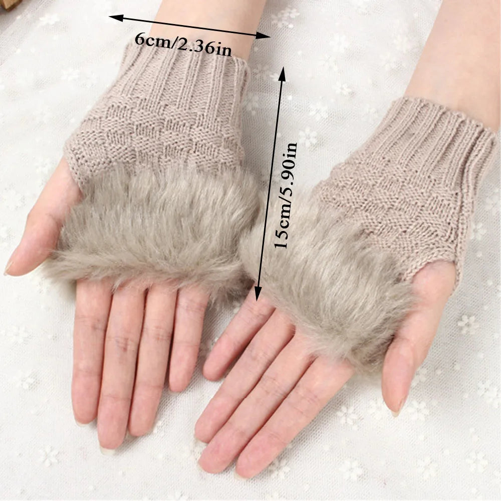 Faux Fur Fingerless Gloves: Stylish Hand Warmers