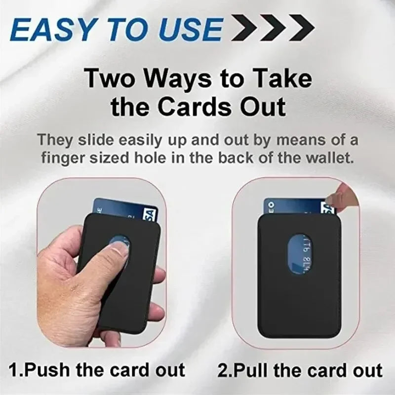 Magnetic Leather Card Holder for iPhone: Secure, Slim, Stylish