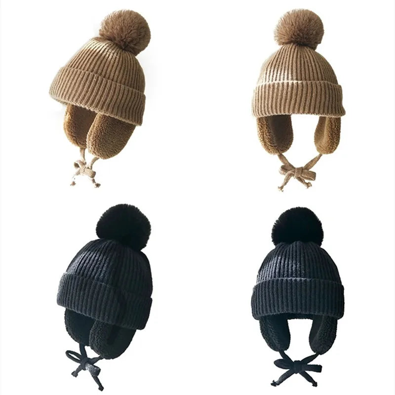 Kids Knit Beanie with Earflaps: Cozy Cold-Weather Cover