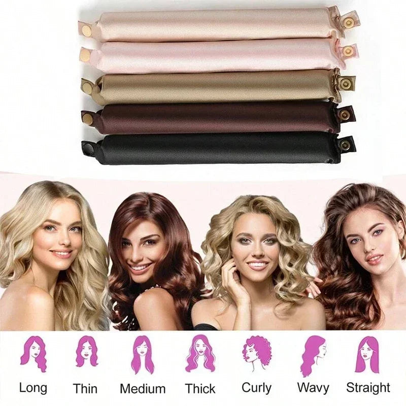 Satin Headband Heatless Hair Curler: Damage-Free Curls Overnight