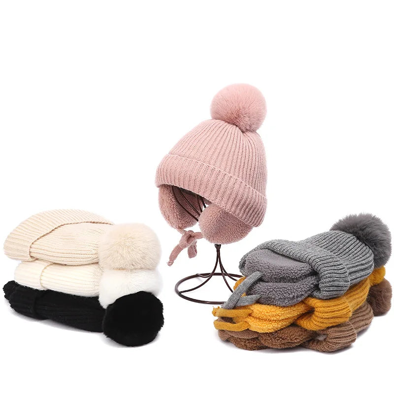 Kids Knit Beanie with Earflaps: Cozy Cold-Weather Cover