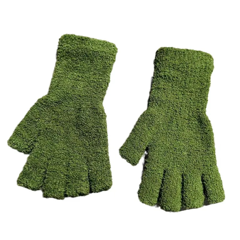 Knit Half Finger Gloves: Cold-Weather Comfort, Full Grip
