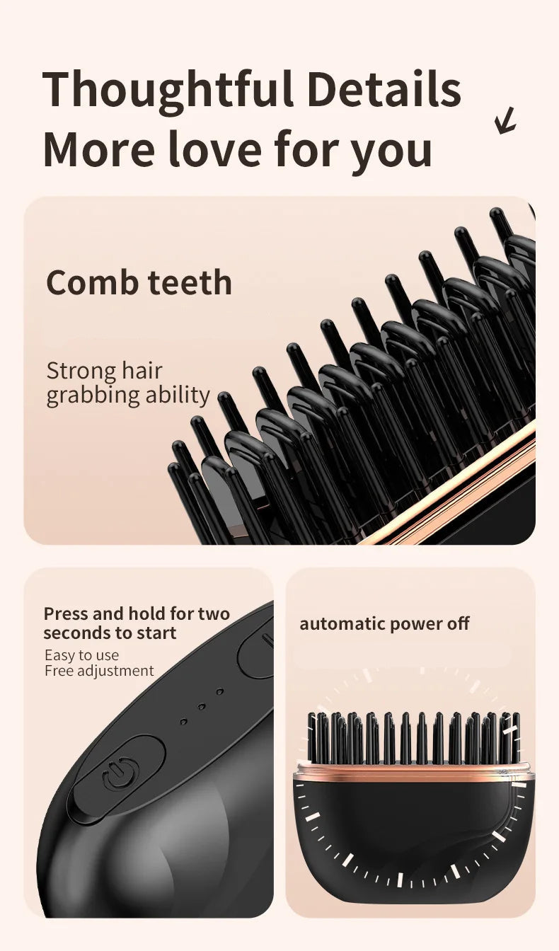 Wireless Ceramic Hair Straightener: Cordless Styling, Anywhere