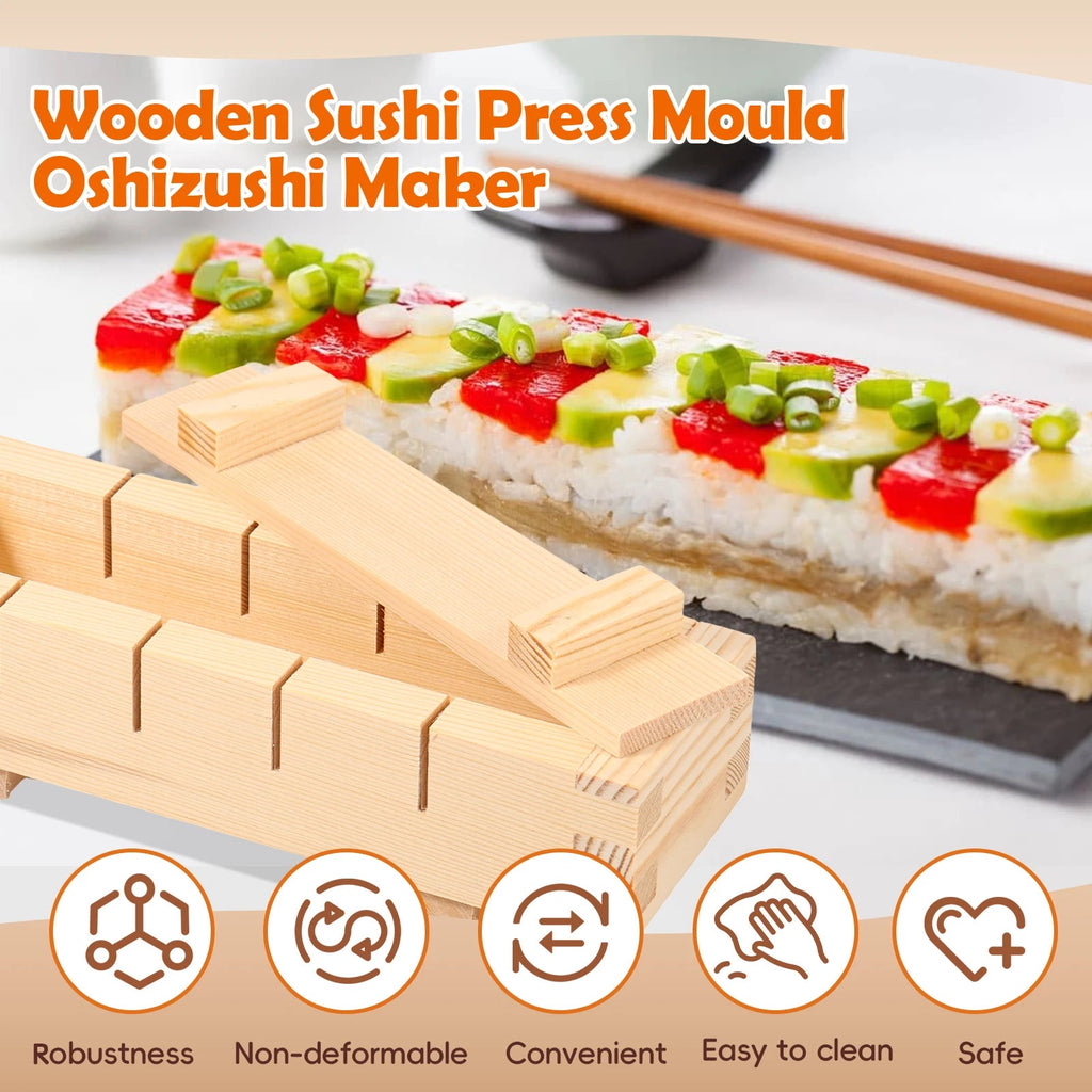 Wooden Sushi Maker Press Mold: Restaurant-Style Rolls at Home