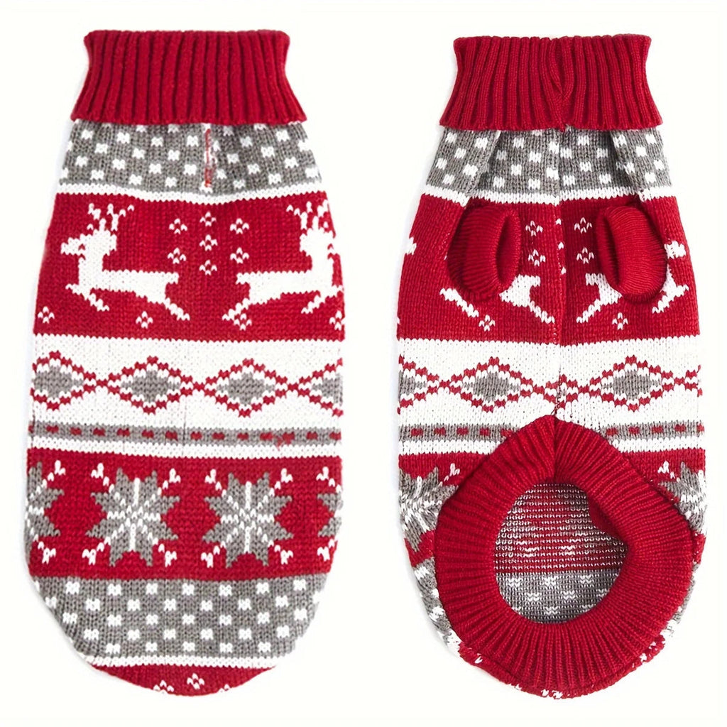 Knitted Dog Christmas Sweater: Festive Warmth for Small Pets