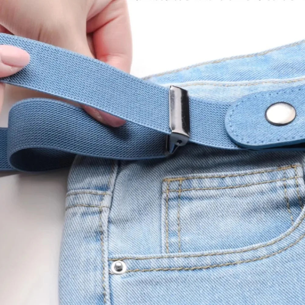 Elastic No-Buckle Belt: Comfortable, Invisible Fit