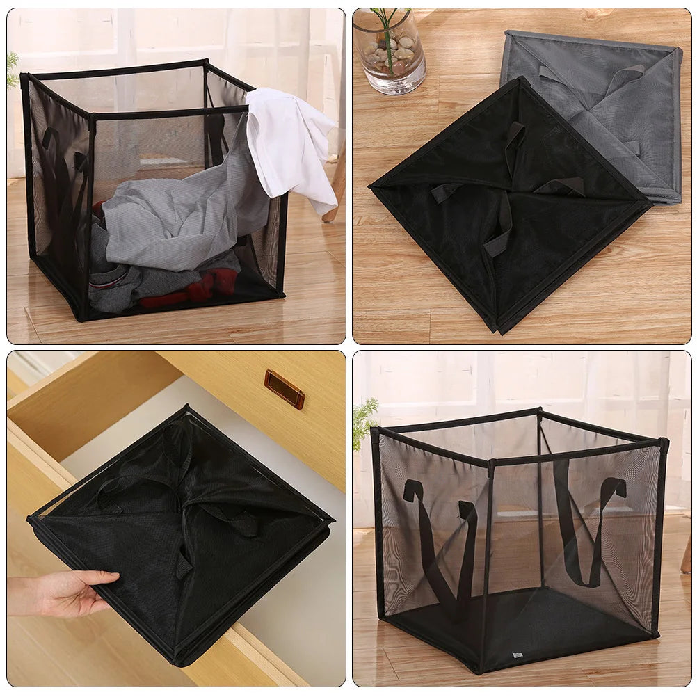 Foldable Mesh Laundry Hamper: Tidy Storage, Easy Fold-Away