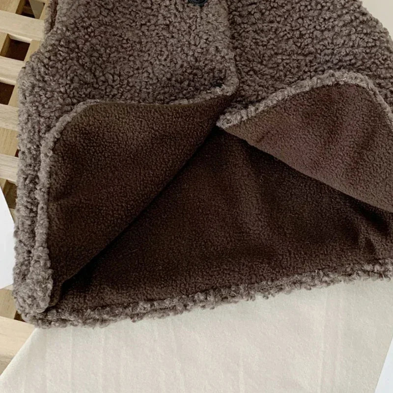 Kids Lamb Wool Winter Waist Coat: Warmth With Style