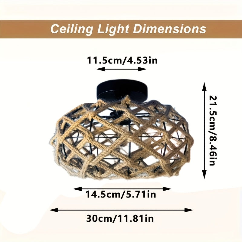 Bohemian Hemp Rope Ceiling Light
