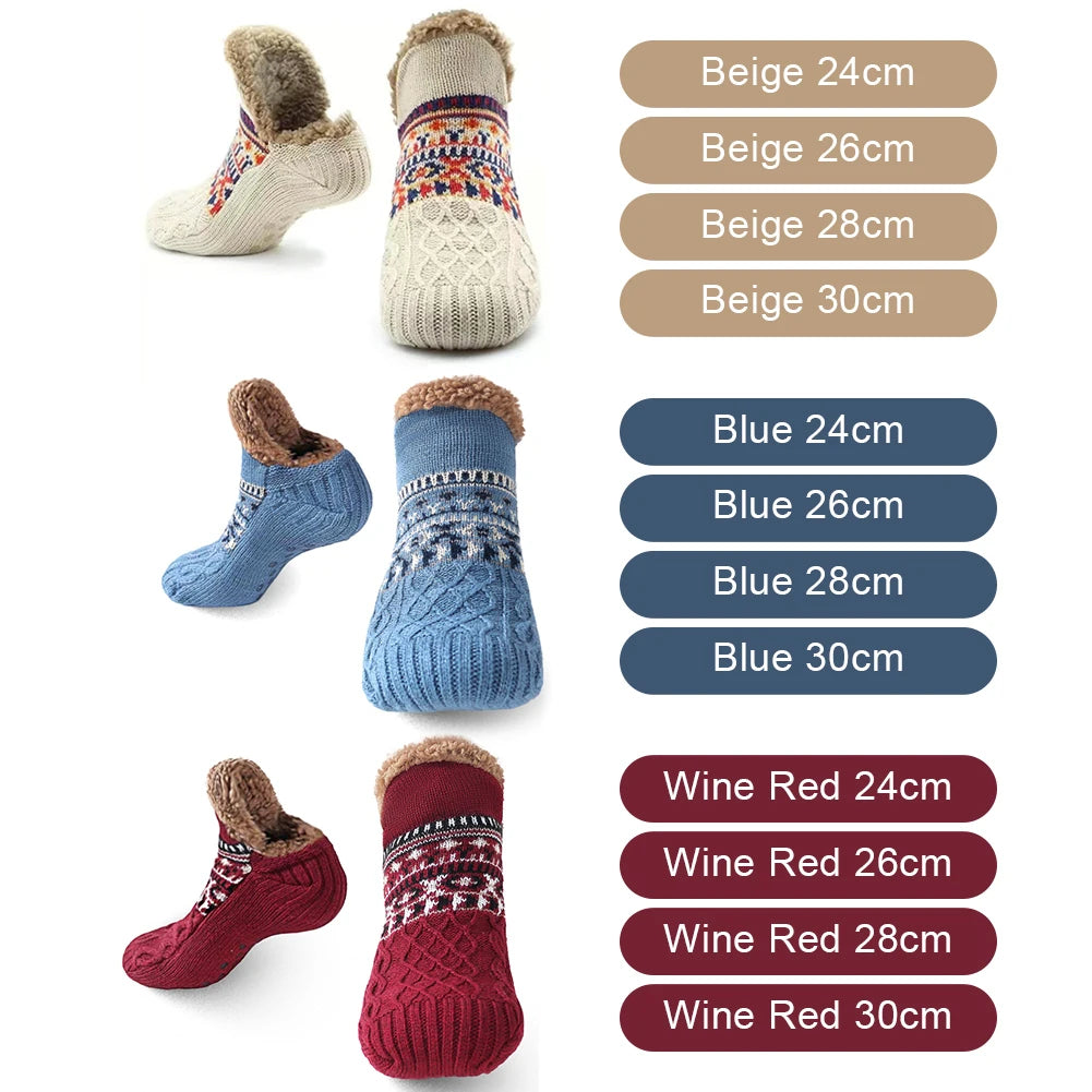 Knitted Slipper Socks: Fleece-Lined Warmth Underfoot