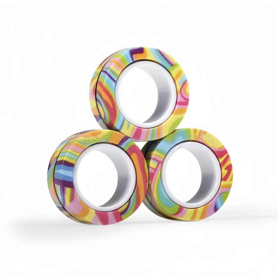 Magnetic Fidget Ring Spinner Set: Compact Stress Relief On the Go