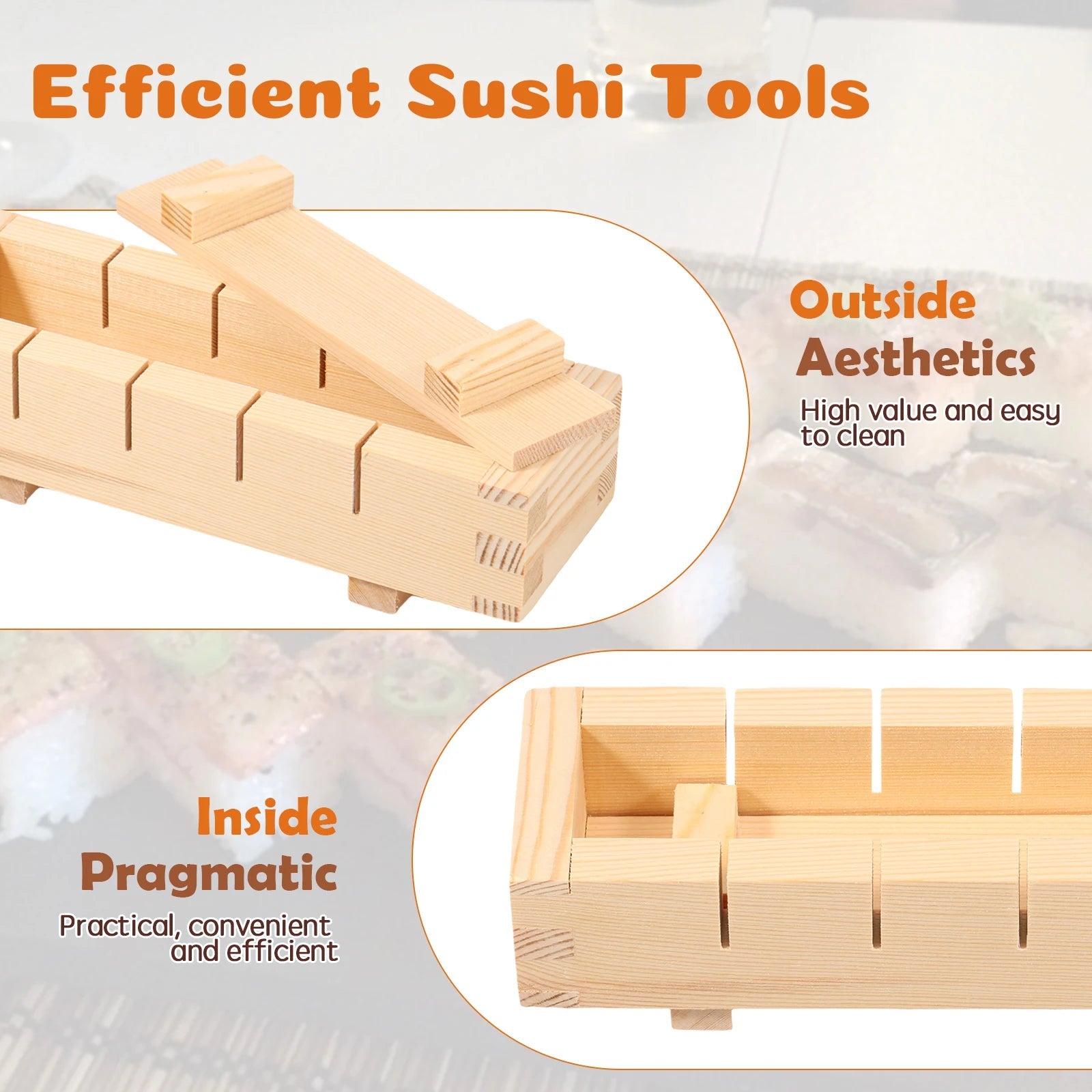Wooden Sushi Maker Press Mold: Restaurant-Style Rolls at Home
