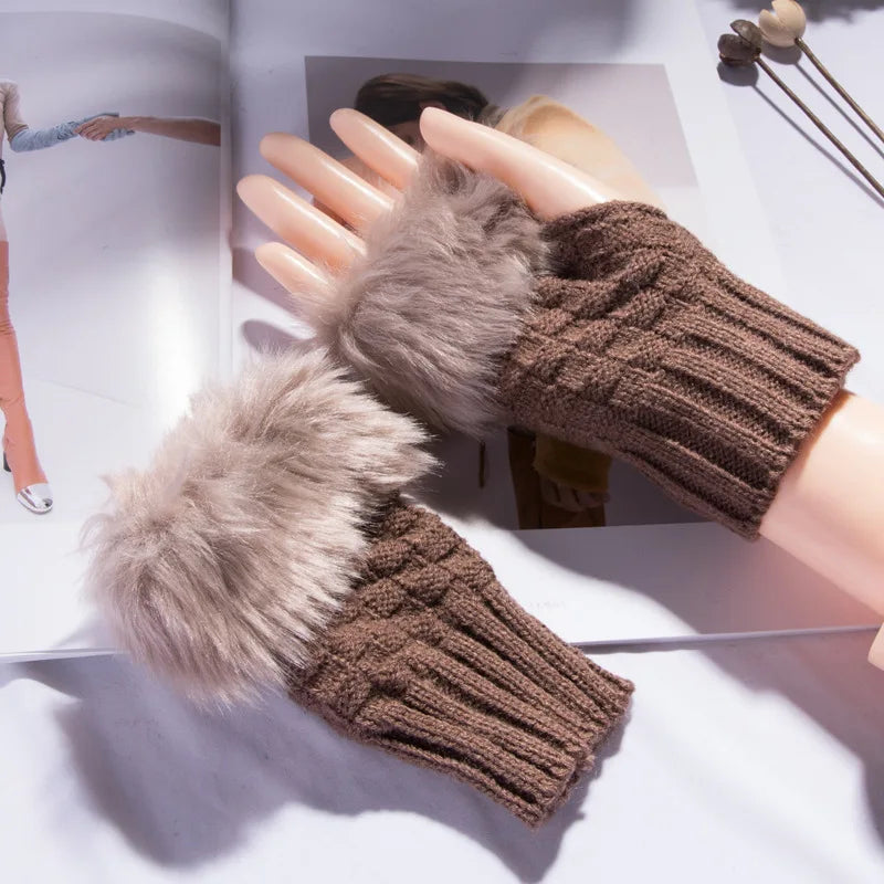 Faux Fur Fingerless Gloves: Stylish Hand Warmers