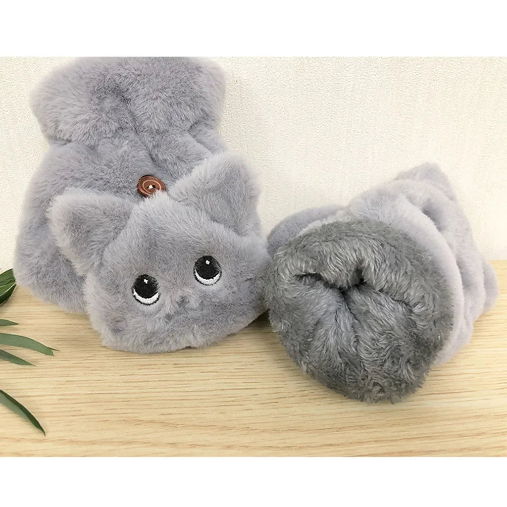 Plush Animal Fingerless Gloves: Cozy, Playful Cold-Weather Style