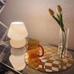 Murano-Style Glass Mushroom Lamp