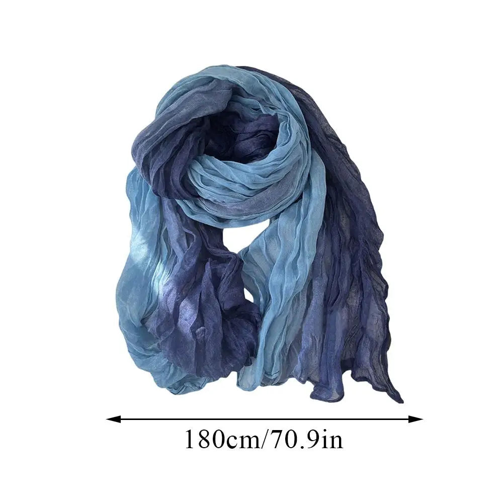 Soft Gradient Cotton Shawl: Elegant Winter Layering for Women