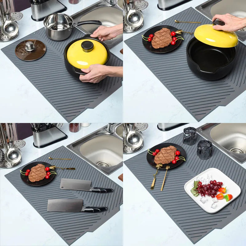 Silicone Dish Drying Mat: Tidy, Absorbent Countertop Upgrade